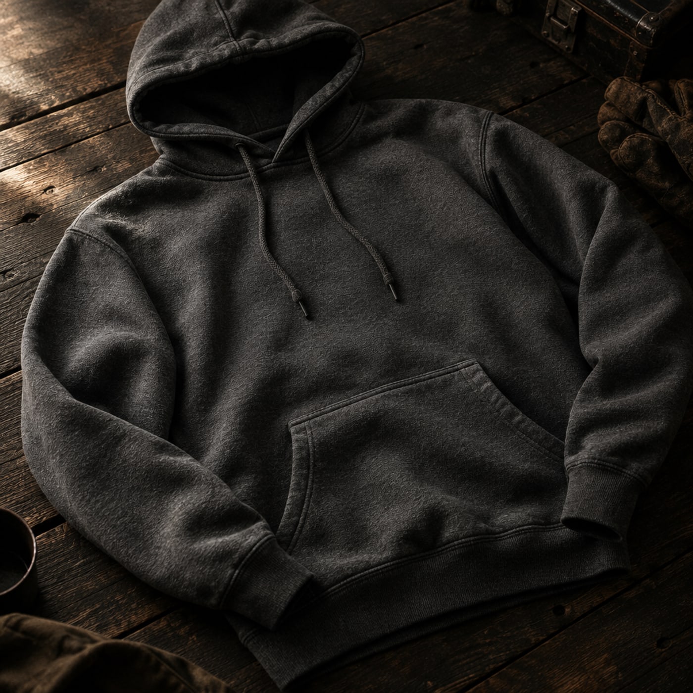 Charcoal Still Strong heavyweight hoodie